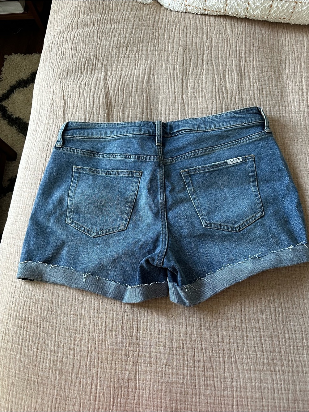 Joe's Jeans Washed Blue Rolled Hem Denim Shorts